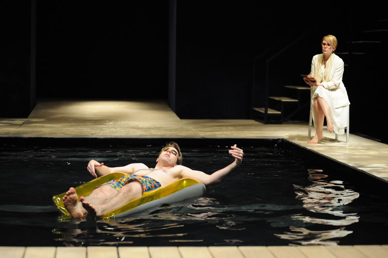 Production still from Metamorphoses at the Pittsburgh Public Theatre; Pictured: J.T. Arbogast and Tami Dixon; Photo credit: Ric Evans