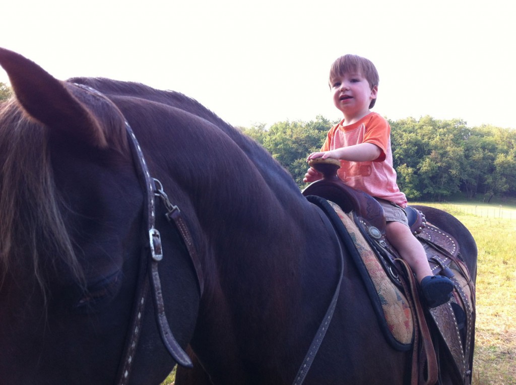 Matthew on horseback