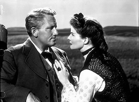 Spencer Tracy and Katherine Hepburn in "The Sea of Grass"
